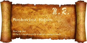 Moskovicz Robin névjegykártya